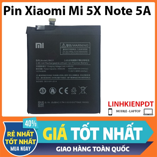Pin Xiaomi Mi5x/Note 5A/Mi2