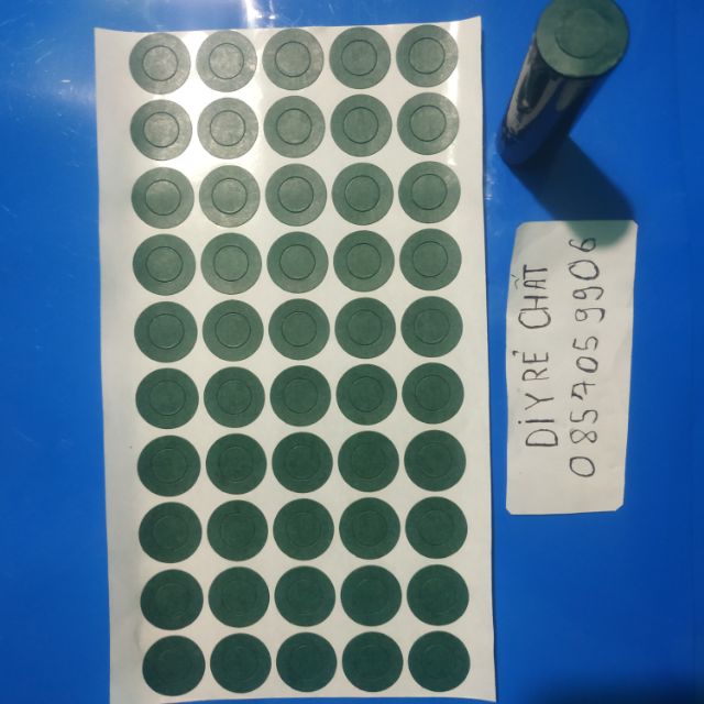 50 miếng dán đầu  pin 18650