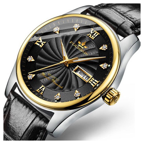 Đồng Hồ Nam FOURRON Dây Da Pu Bền Đẹp 2 Lịch Ngày Thứ | BigBuy360 - bigbuy360.vn