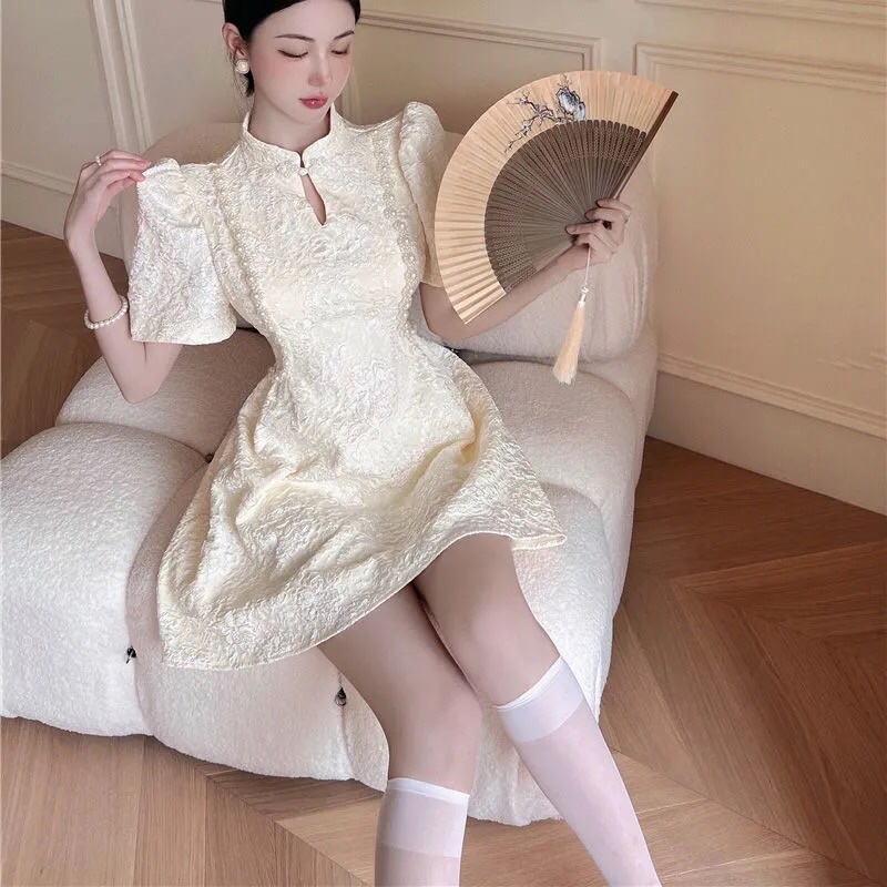 Đầm tay bồng xoè tiểu thư