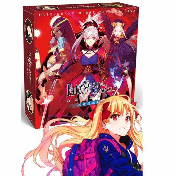 (120) Hộp quà tặng anime Fate stay night saber mini có ảnh thẻ, ảnh dán, vòng tay, ảnh thẻ, postcard anime chibi
