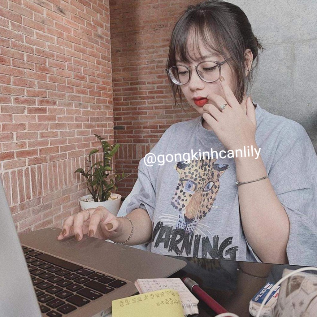 Gọng kính cận LILYEYEWEAR nhựa dẻo mắt tròn kiểu dáng thời thượng màu sắc thời trang 209