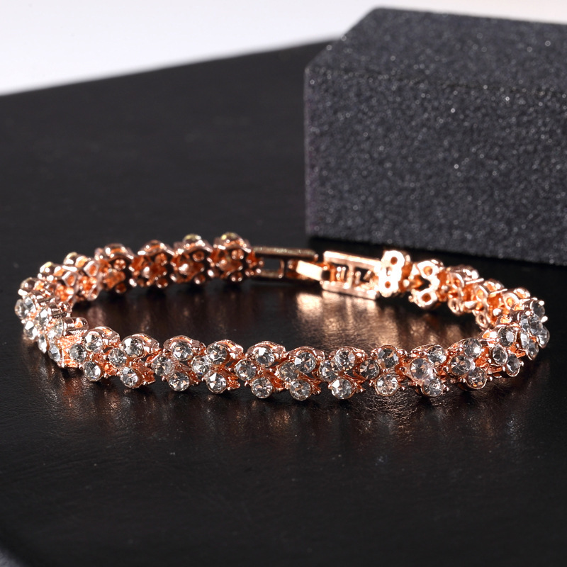 Vòng Tay Đính Đá Zircon Sang Trọng Cho Nữ