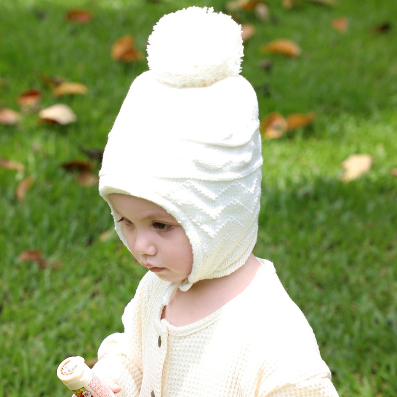 Bộ Mũ Beanie + Găng Tay + Găng Tay Phủ Lông Màu Trơn Giữ Ấm Mùa Đông Cho Bé