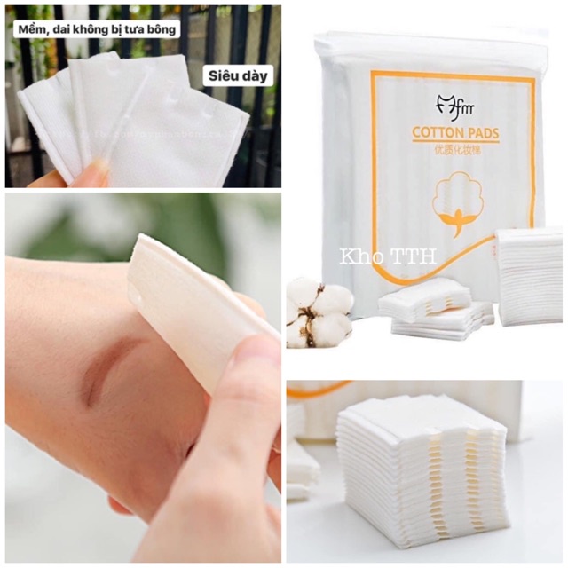 Bông tẩy trang 3 lớp Cotton Pads túi 222 miếng