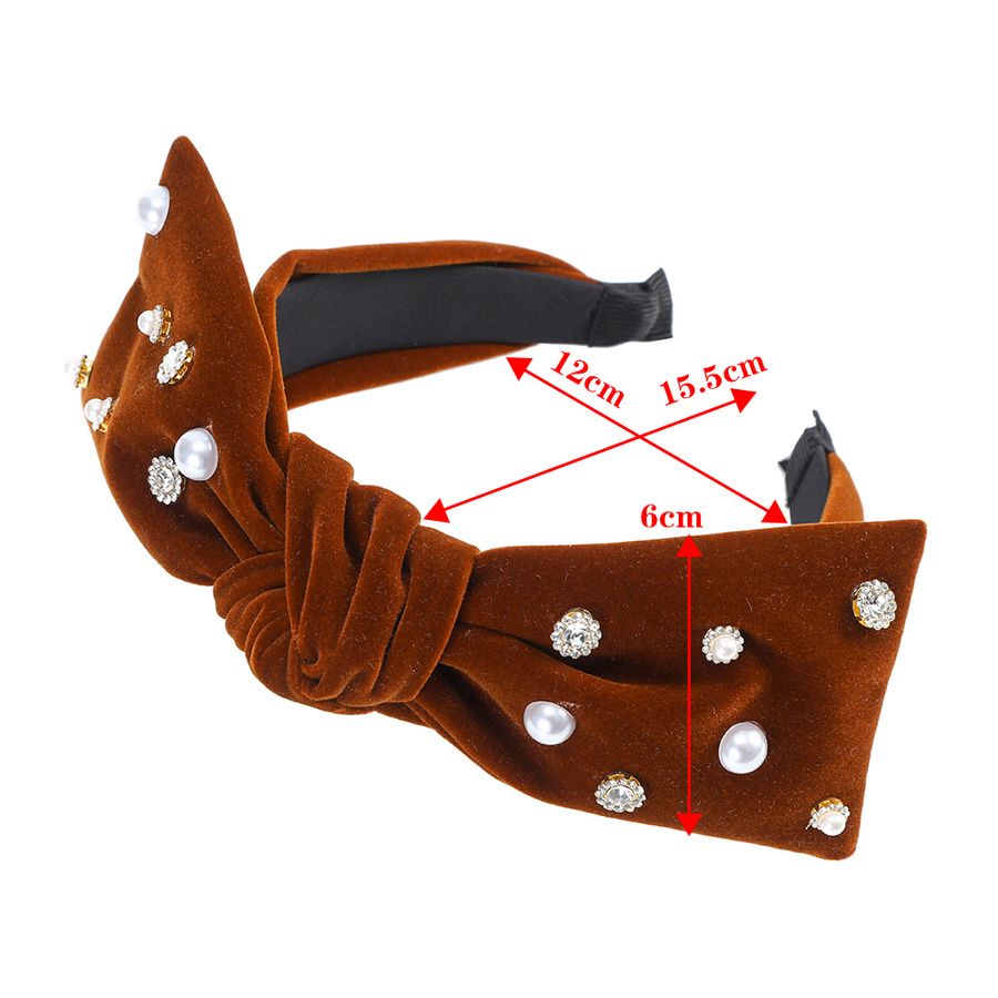 Băng đô vải nhung thiết kế hình nơ đính đá xinh xắn đáng yêu