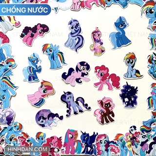 Sticker PONY Chống Nước dán trang trí Tủ, Kệ, Góc Học Tập, Nón Bảo Hiểm, Đàn Guitar, Vali, Laptop