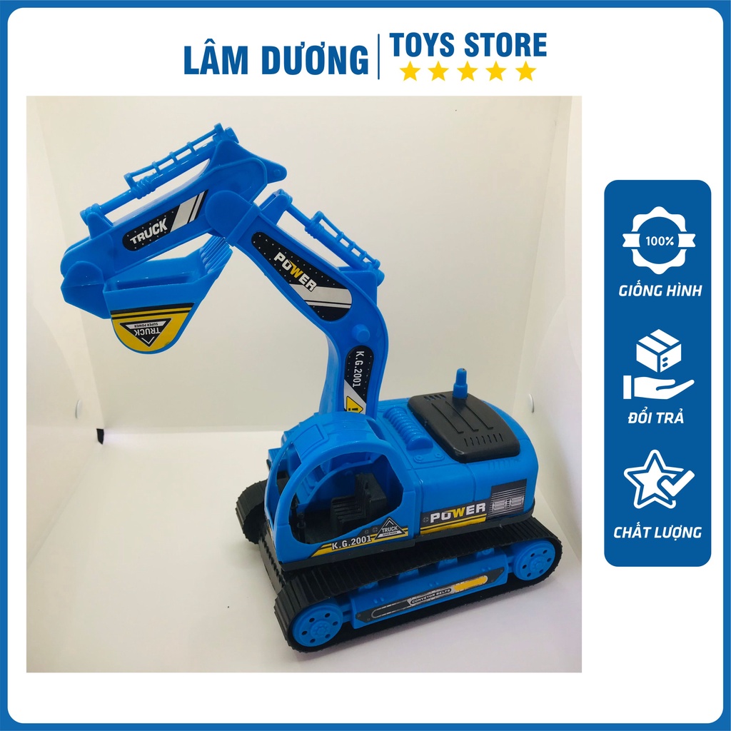 Máy Cẩu Đồ Chơi Cho Bé Loại Vừa , Chất Liệu Nhựa An Toàn , Máy Xúc Cát