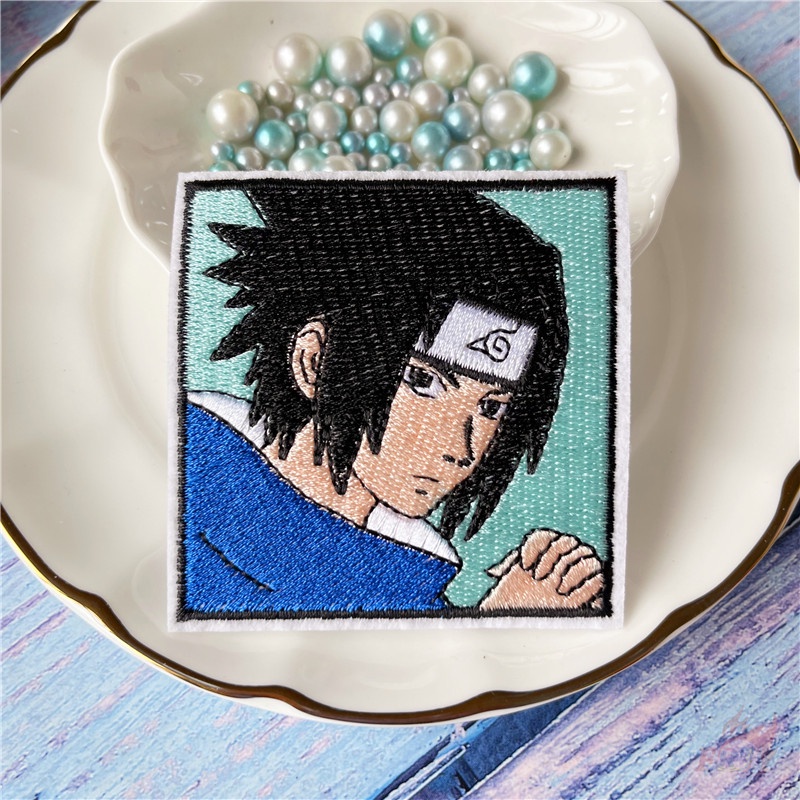 ♥ Sticker Ủi Thêu Hình Naruto - Sasuke Akatsuki Sharingan ♥ 1 Sticker Ủi Thêu Hình Anime