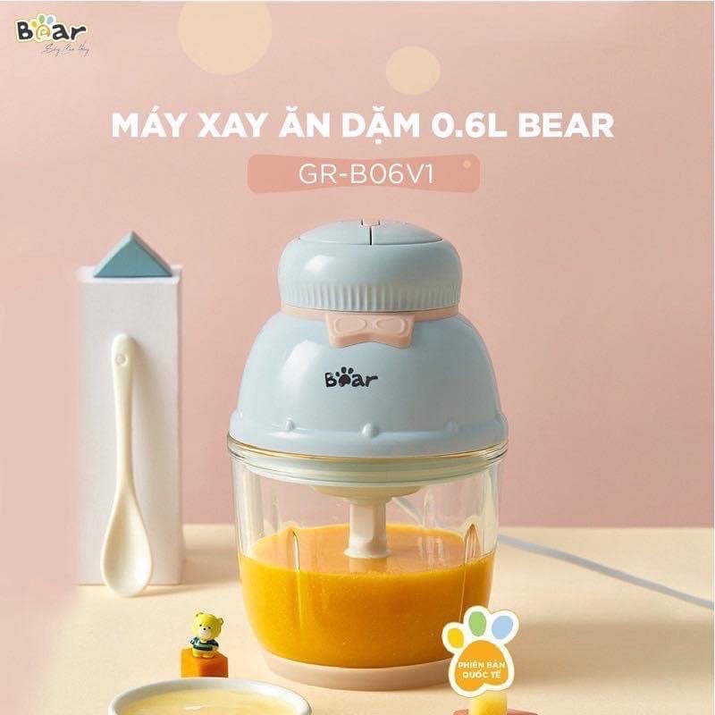 Máy xay ăn dặm Bear 0,6L - Máy xay đa năng, tiện dụng cho bé - Bảo hành chính hãng 18 tháng