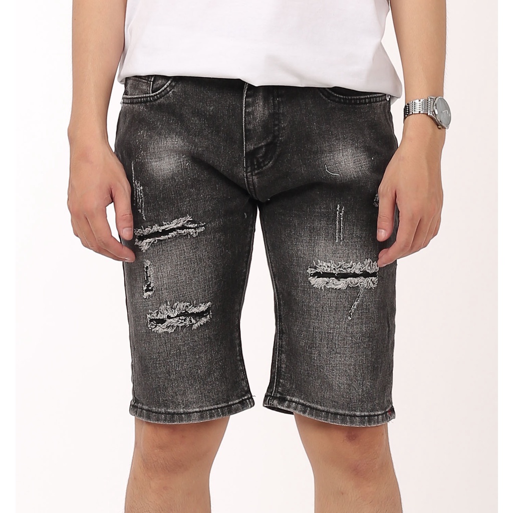 Quần Short Jean Nam Lb Chất Jean Cotton Co Giãn Tốt,phom Body, Trẻ Trung, Cá Tính Shbbs8-5129
