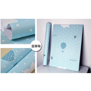 10m x 45cm giấy dán tường giá rẻ ( có sẵn keo )  - khí cầu xanh TP077
