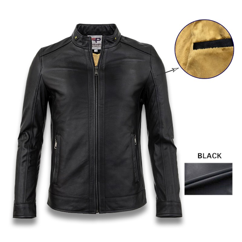 Áo Khoác Da Nam có lót lông thu đông cao cấp Pigofashion PGAD26 Đen | BigBuy360 - bigbuy360.vn