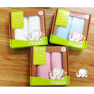 Khăn sợi tre đa chức năng 77x77 cm (hộp 2 chiếc) Nappi Thái