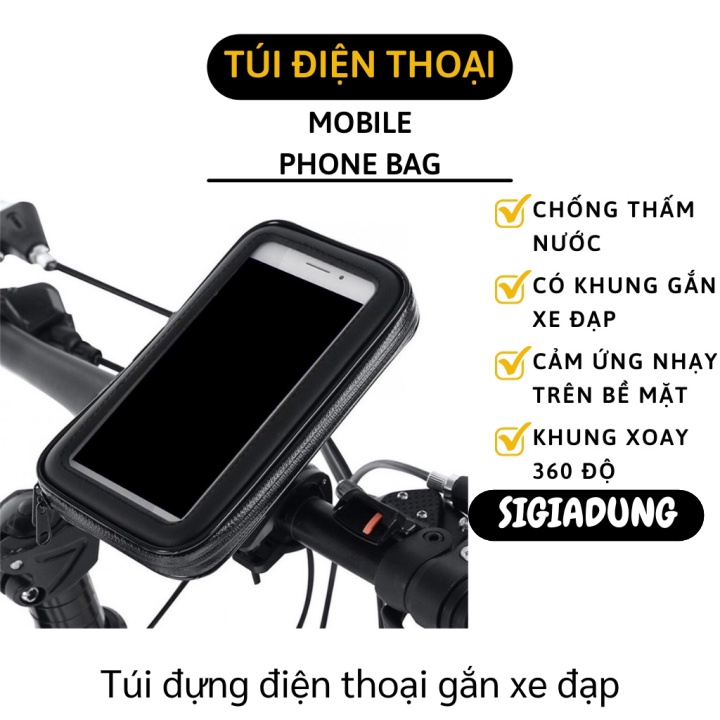 [SGD] Túi Đựng Điện Thoại - Giá Đỡ Điện Thoại Có Khung Gắn Xe Đạp Chống Thấm Nước 7149