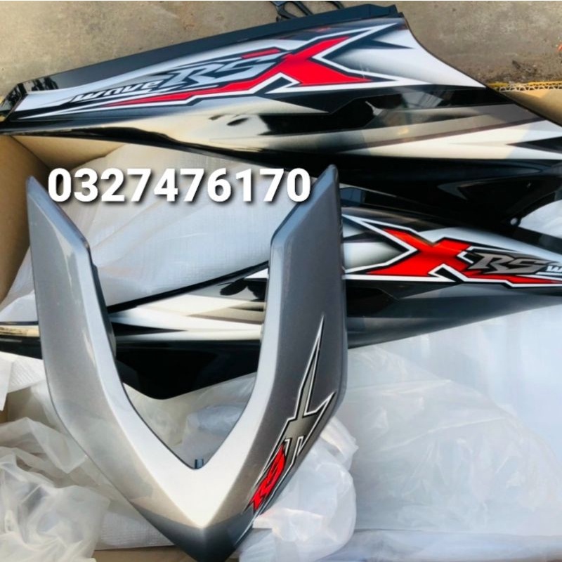 Bộ nhựa dàn áo xe Wave RSX 110 màu đen bạc zin honda