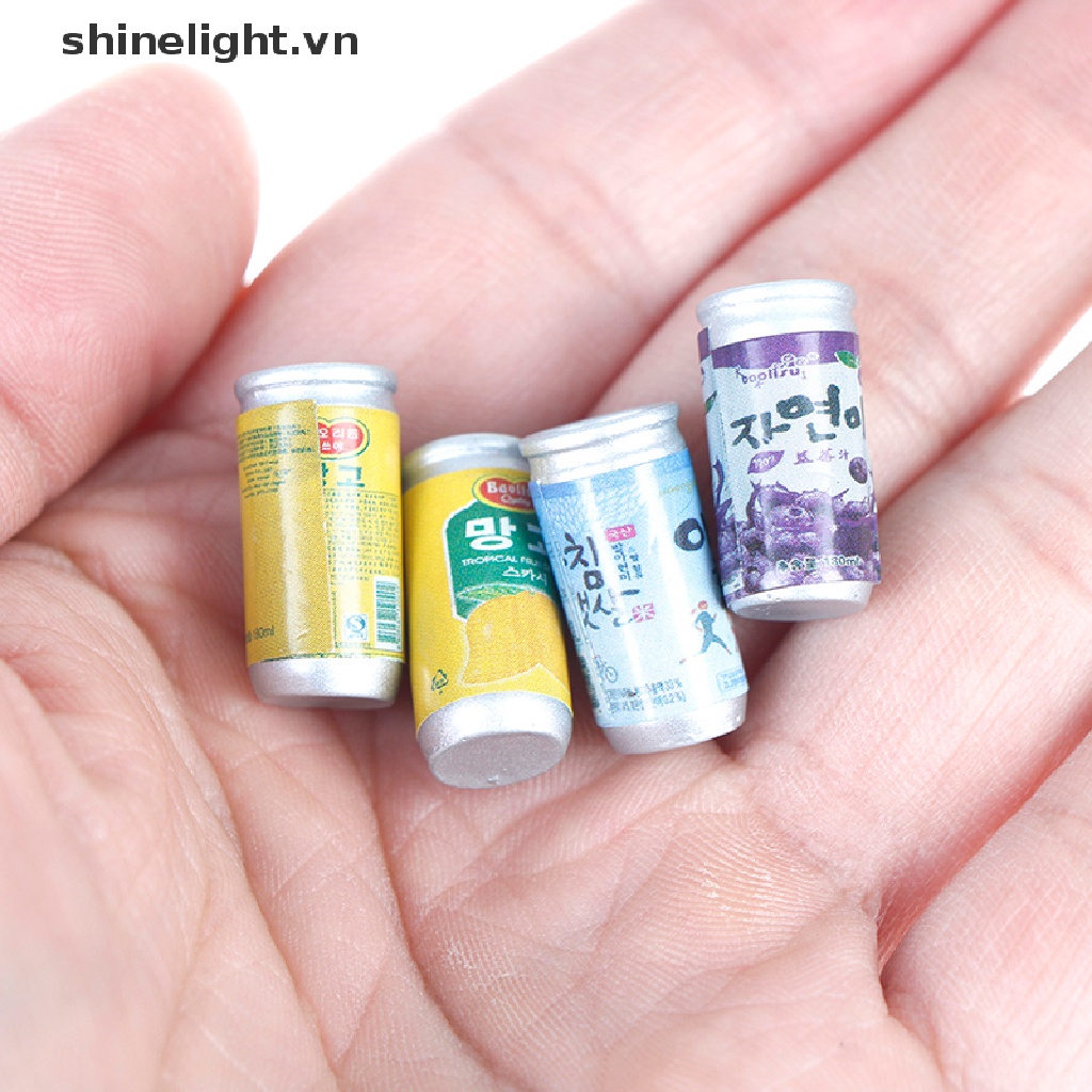 Set 4 Lon Nước Mini Tỉ Lệ 1: 12 Dùng Trang Trí Nhà Búp Bê
