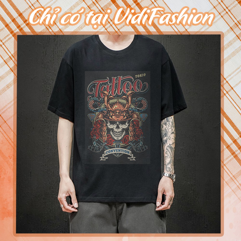 Áo thun phong cách US Gangster 1413 bụi bặm siêu cá tính chỉ có tại VidiFashion