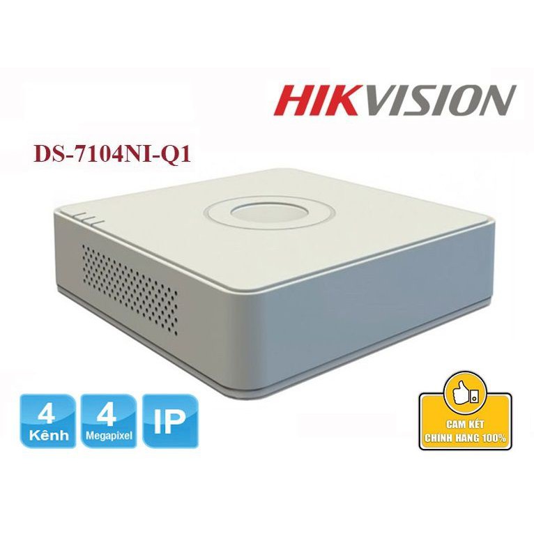 [Mã 159ELSALE hoàn 7% đơn 300K] Đầu Ghi Hình IP Hikvision 4 Kênh DS-7104NI-Q1