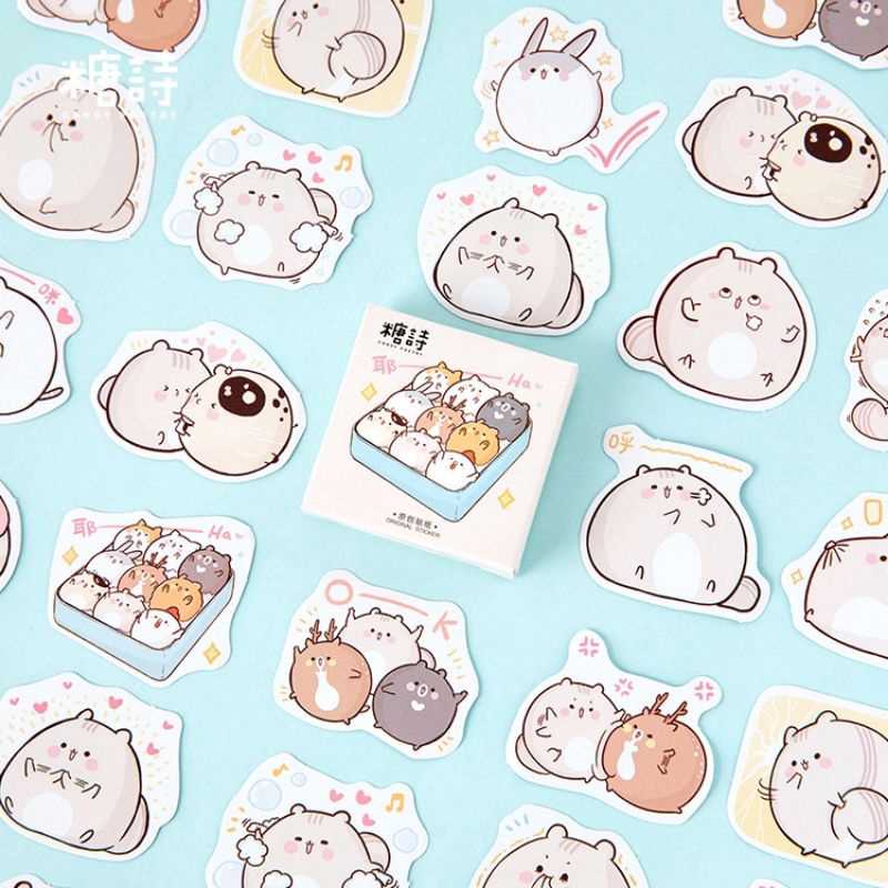 ^ O ^ 5 Cái Hình Dán Chuột Dễ Thương 10rb Không Cần Thiết Cho Tập Sổ Lưu Niệm Tạp Chí