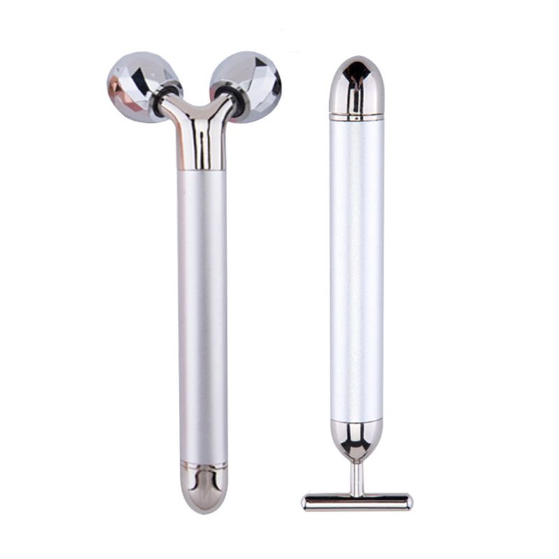 Set 2 Cây Lăn Mát Xa Mặt 3D Chống Nếp Nhăn Làm Săn Chắc Da