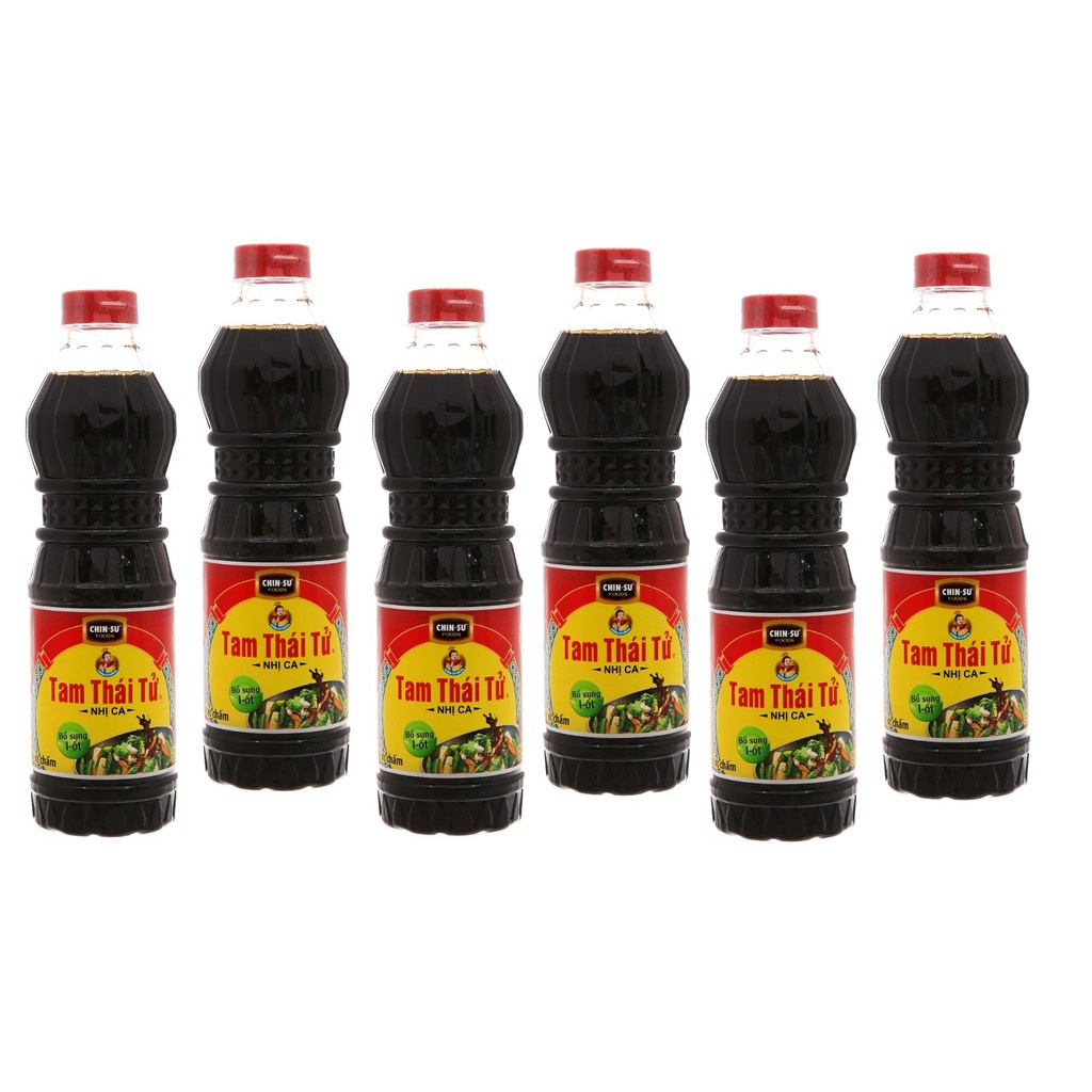 Nước tương Chinsu Tam Thái Tử nhất ca lốc 6 chai x 500ml