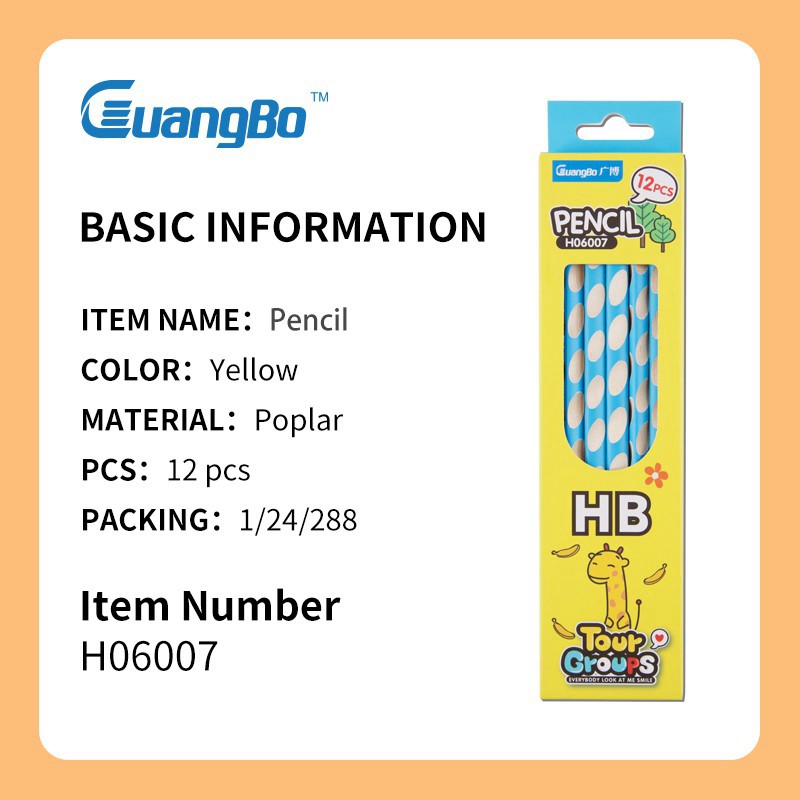 Bút chì định vị tay cầm Tourgroups HB Guangbo H06007