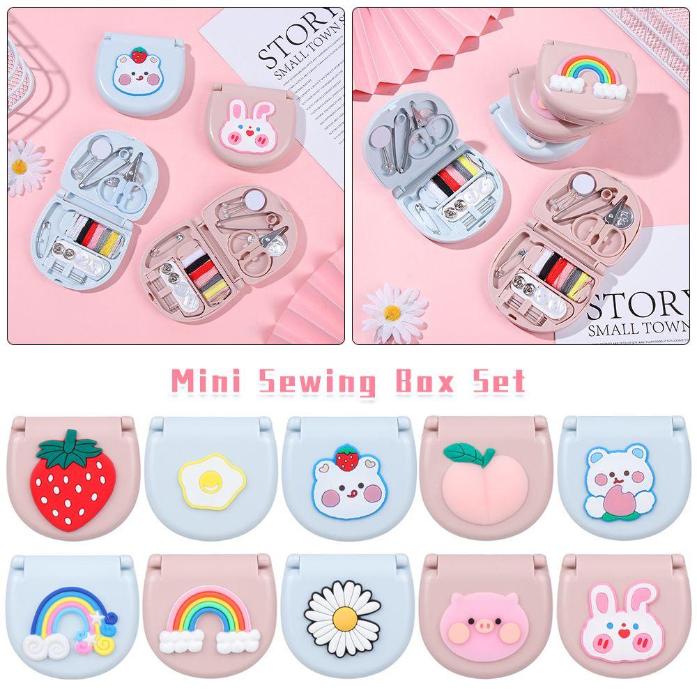 DORAW Bộ Dụng Cụ May Vá Mini In Họa Tiết Hoạt Hình Dễ Thương DIY