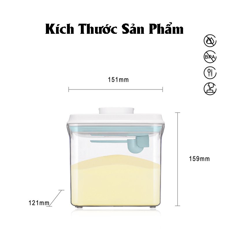 Hộp đựng sữa bột chống ẩm BIBON chính hãng