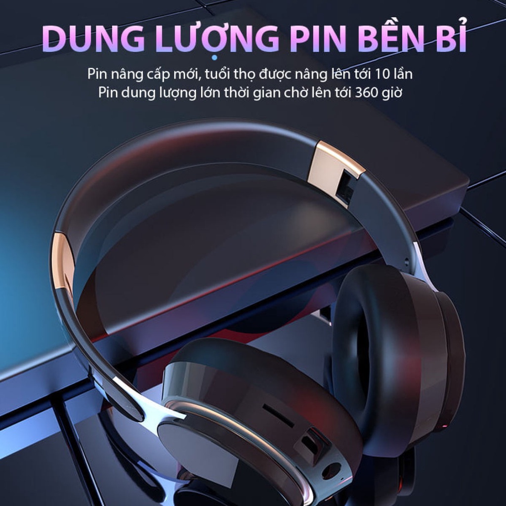 GiGiBomstoreTai nghe chụp tai Bluetooth thời trang và tinh tế, âm thanh Hifi XBASS T7 nghe Bluetooth chụp tai không