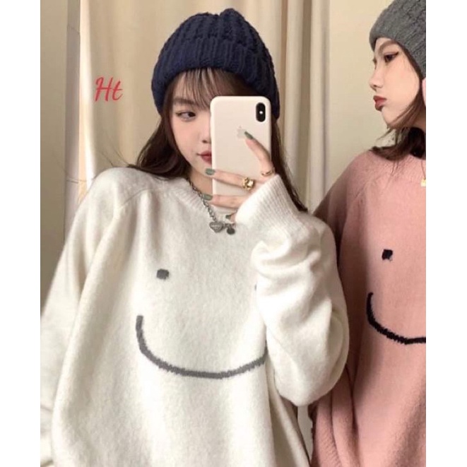 Áo lông mặt cười 2 màu H2A878