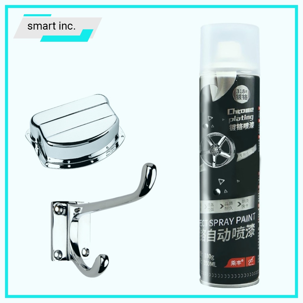 Sơn Xịt Mạ Crom Inox Sơn Mạ Chrome Bạc Tráng Gương Cho Bánh Xe Hơi Kim Loại 350ml