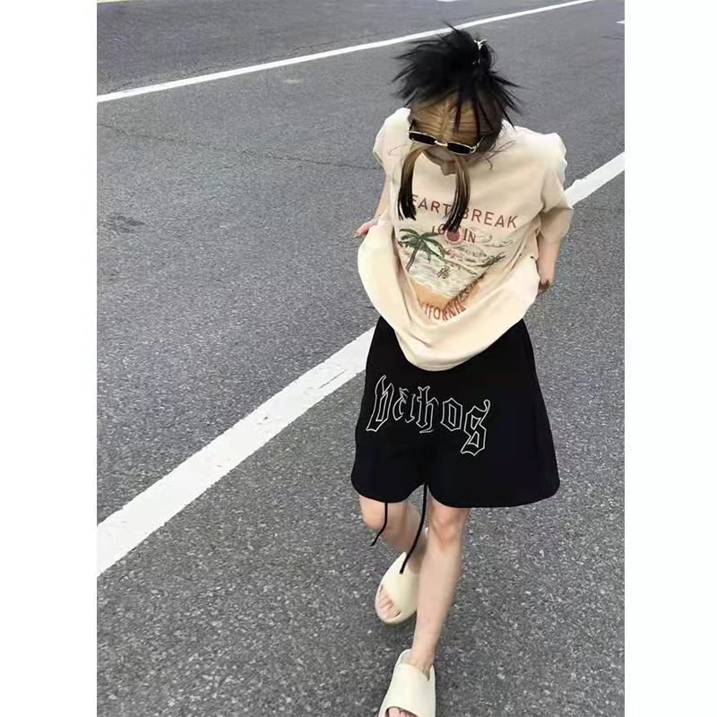 ◈✒♤Quần Short Dáng Rộng In Họa Tiết Dân Tộc Kiểu Retro Mỹ Thời Trang Mùa Hè Mới Cho Nữ
