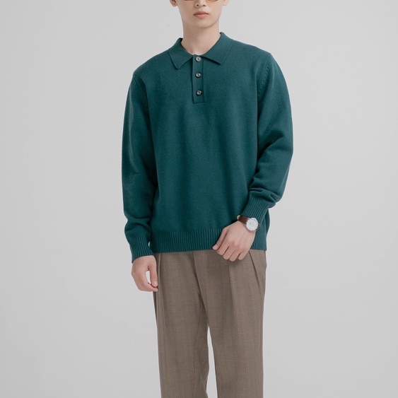 Áo len nam cổ polo SSSTUTTER phong cách hàn quốc SSS. POLO SWEATER