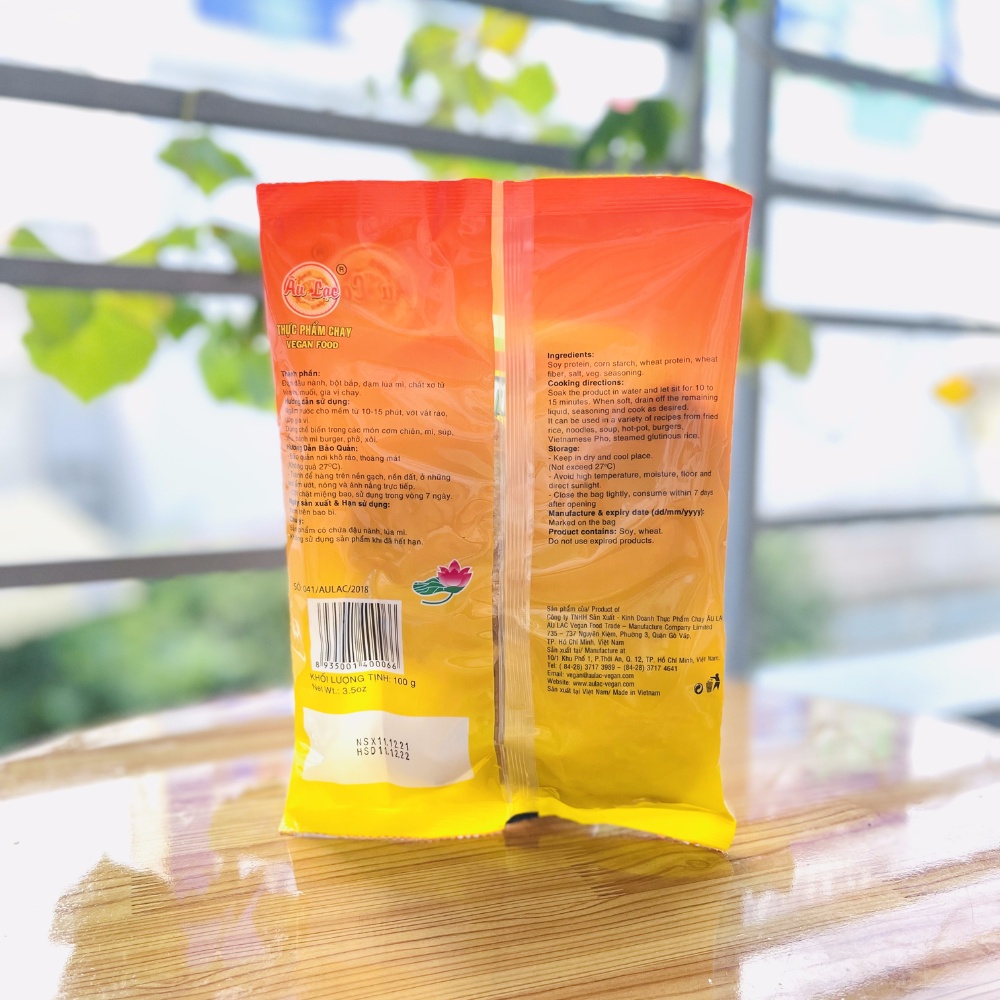 Sườn Non Chay 2 Âu Lạc gói 100g - Đồ Ăn Chay - Thực phẩm chay Âu Lạc