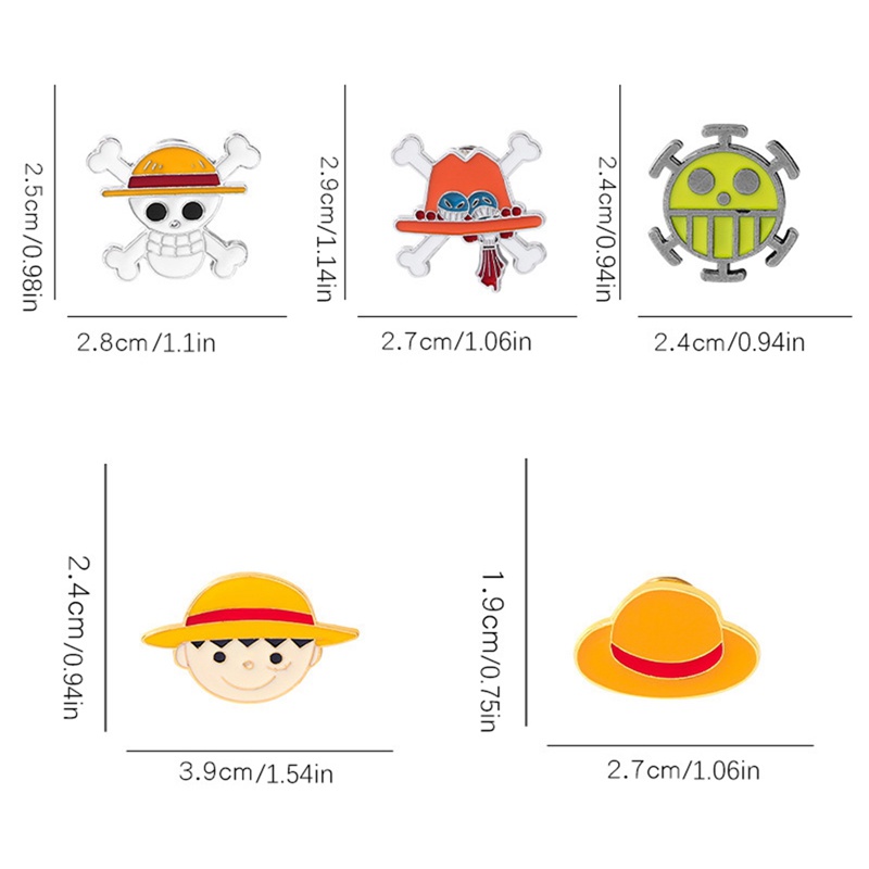Ghim Cài Áo Hình Nhân Vật Trong One Piece☠1 Trâm Cài Áo Cosplay Nhân Vật Anime