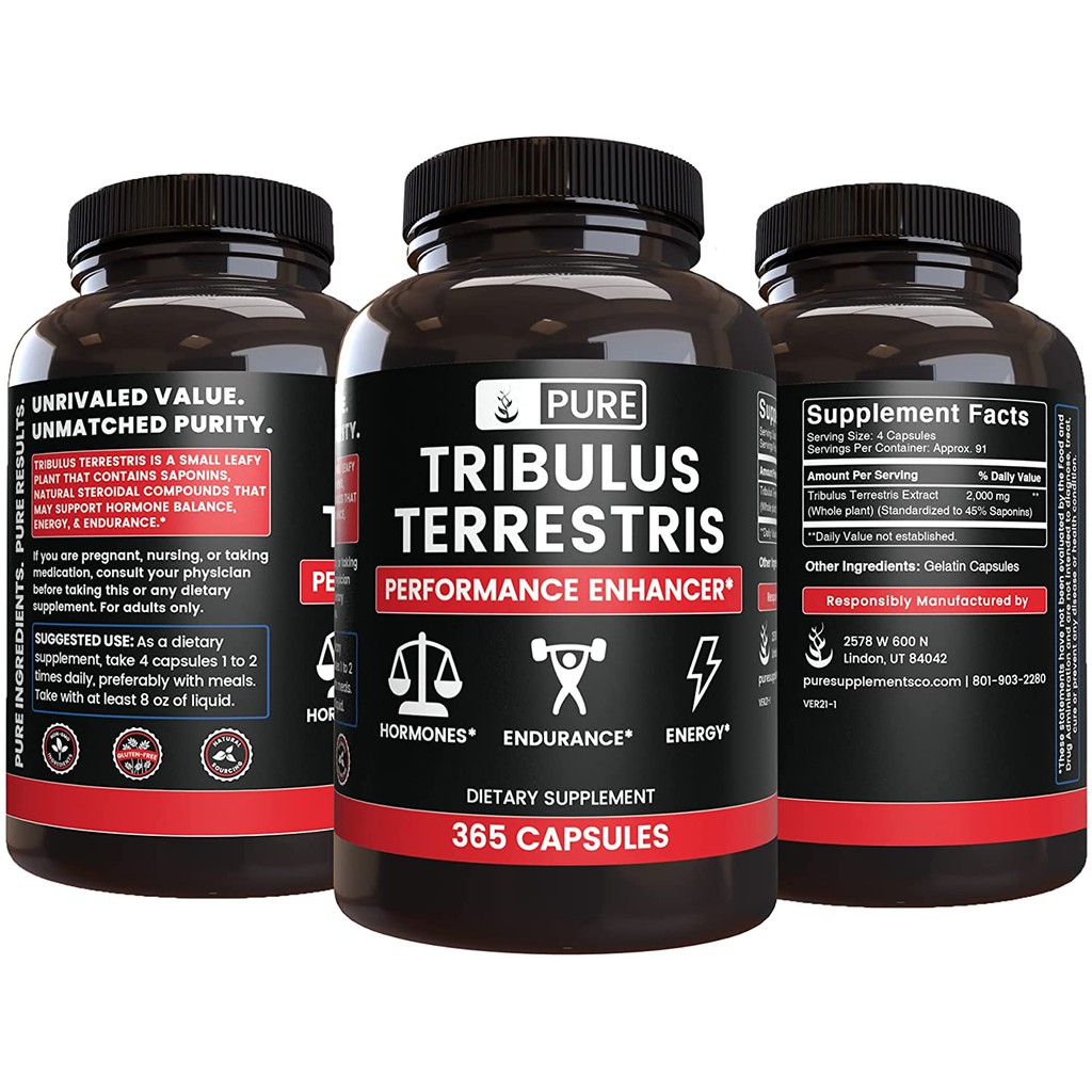 Tribulus 2000mg - 365 Viên - Tăng Cường Sinh Lý - Tăng Testosterone - Tăng Nội Tiết Tố Nam - Bạch Tật Lê
