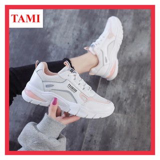 (FREESHIP)Giày thể thao nữ sneaker đế cao giá rẻ hàng hiệu chính hãng siêu nhẹ hot 2021 TAMI-AA0101