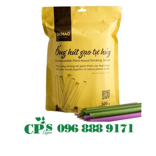 Ống hút gạo tự phân huỷ O Chao 500g - Size 8mm