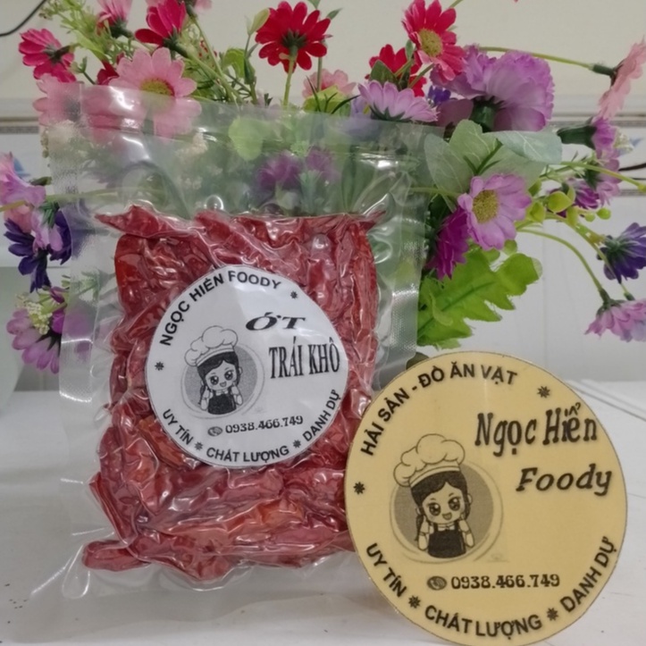 Ớt khô nguyên trái loại ngon chất lượng 1 gói 100g, NGỌC HIỂN FOODY