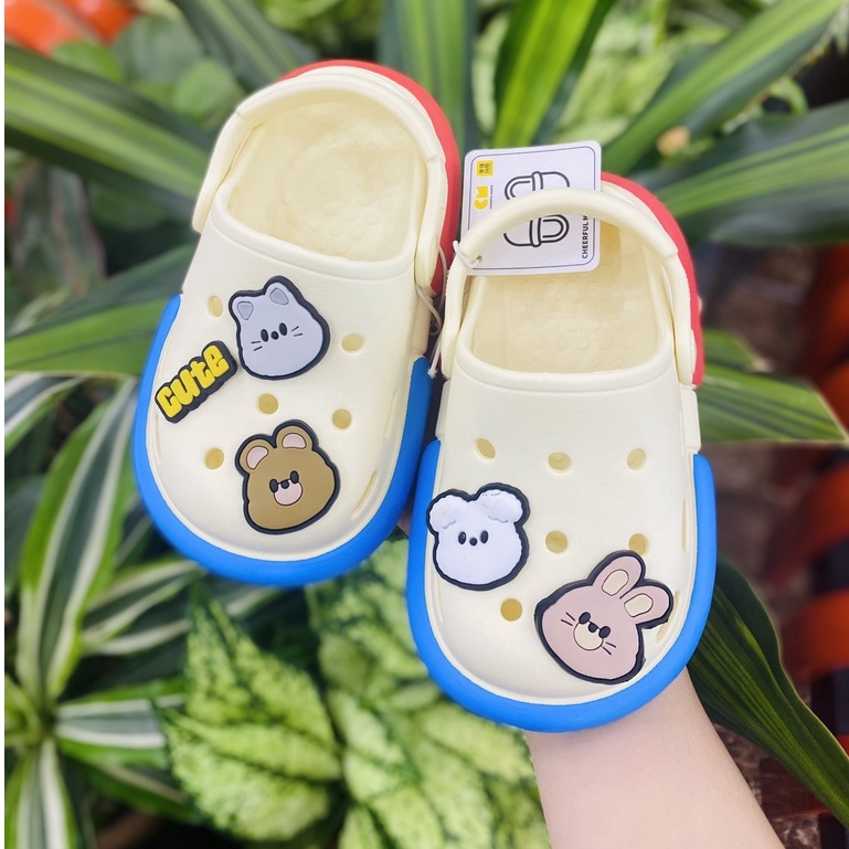 Dép sục cho bé từ 2 đến 10 tuổi mario cao cấp siêu nhẹ thoáng khí chống trượt phong cách thời trang (BF-7702)