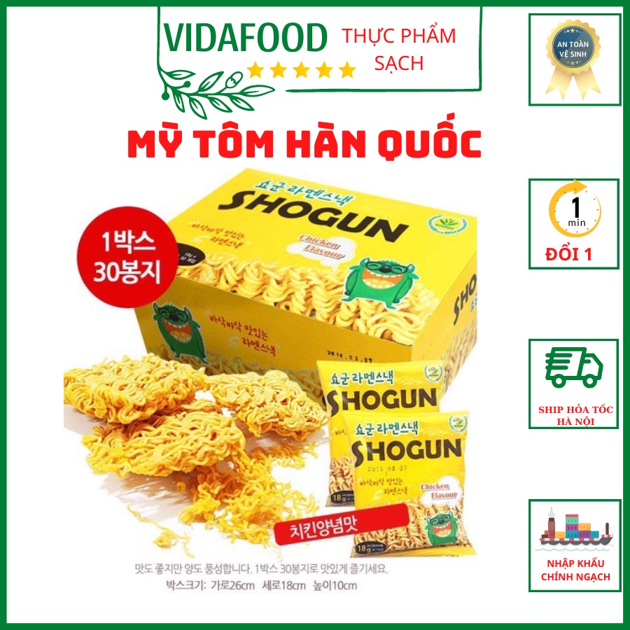 Mì Tôm Trẻ Em SHOGUN Nhập Khẩu Hàn Quốc Chính Hãng Thùng 30 Gói