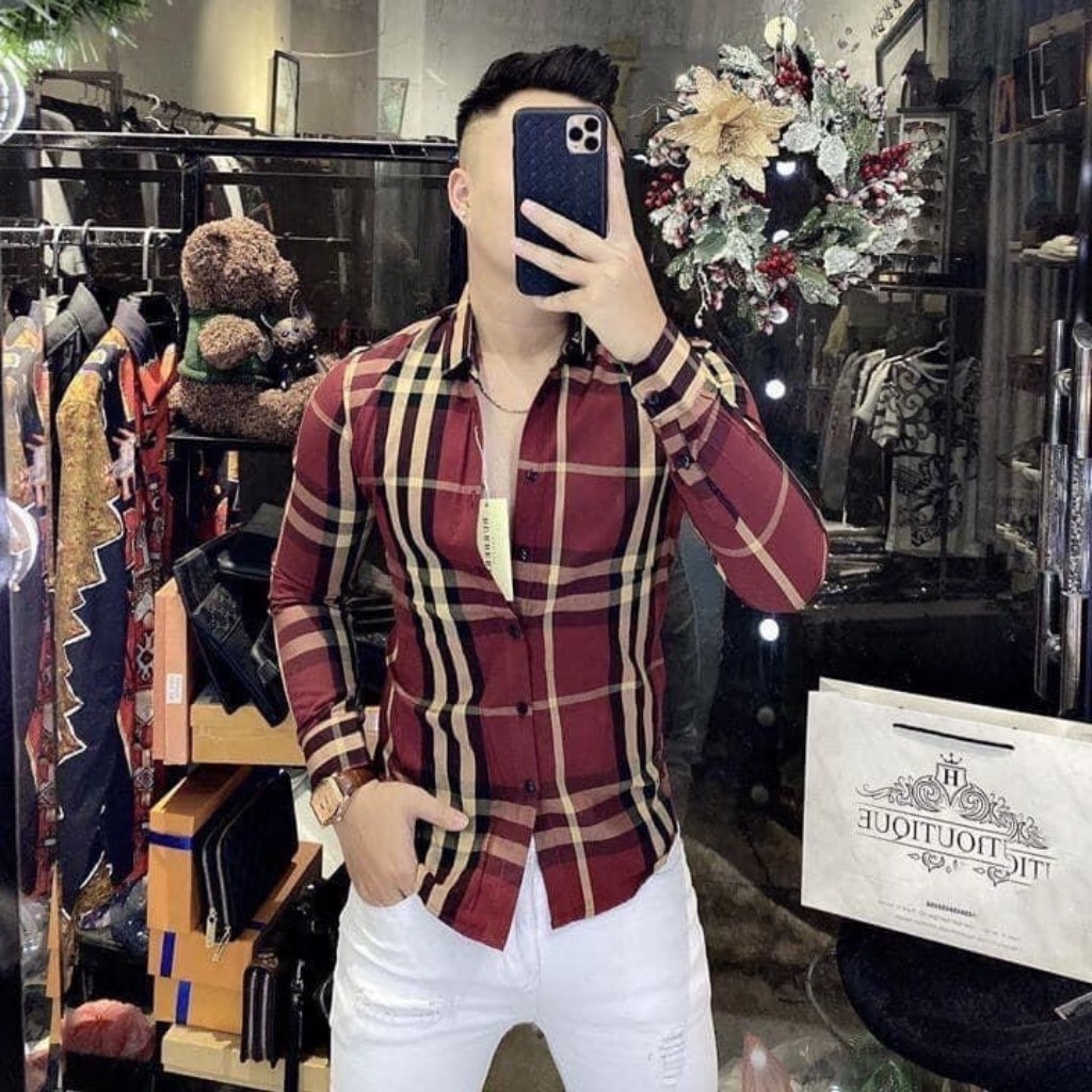 Áo Sơ Mi Nam Caro BBR Màu Vàng Cam Mới (𝐇𝐚̀𝐧𝐠 𝐋𝐨𝐚̣𝐢 𝟏) | BigBuy360 - bigbuy360.vn