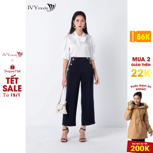 Quần dài nữ ống đứng 6 khuy IVY moda MS 22M6455