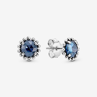 Blue Series Crystals Stud Earrings Sterling Silver