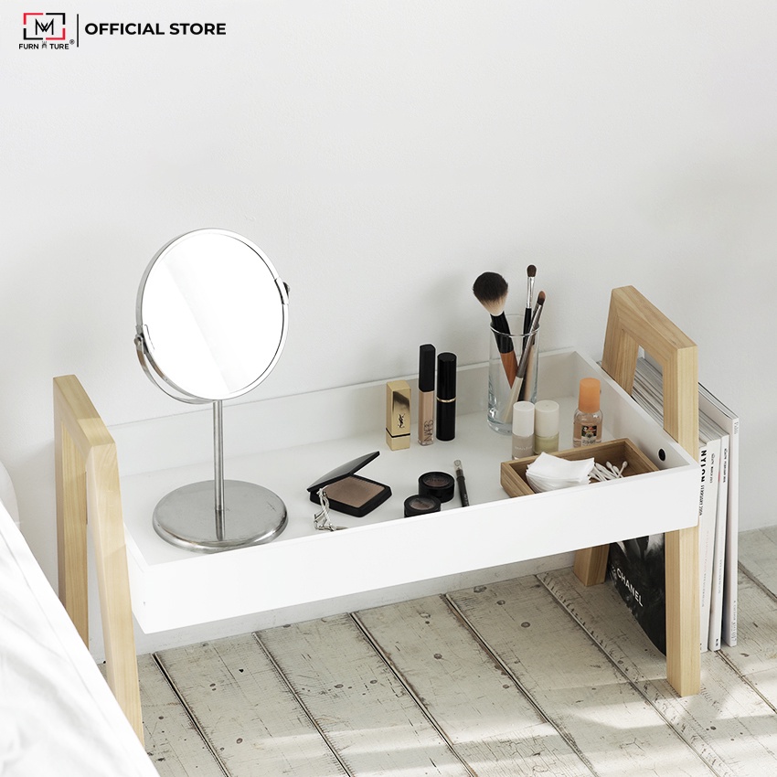 Khay kệ đa năng phong cách hàn quốc màu trắng thương hiệu MW FURNITURE - Nội thất trang trí