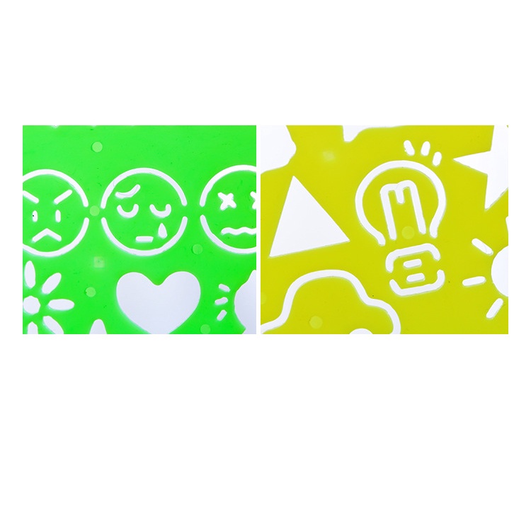 Set 4 Thước Hình Học Vẽ Hình Động Vật Cho Bé