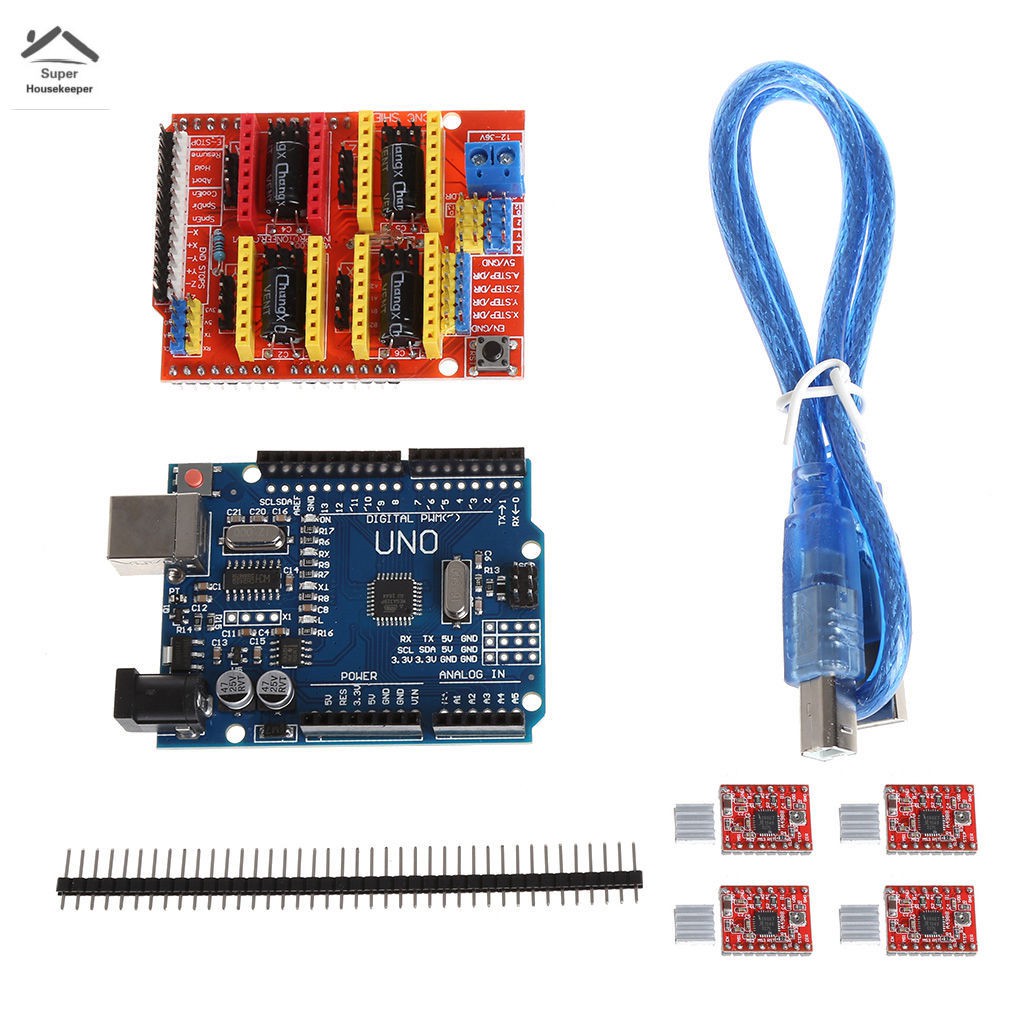 Mạch In 3d Cnc Shield V3 + 4xa4988 Driver + Uno R3 Cho Arduino W / Usb