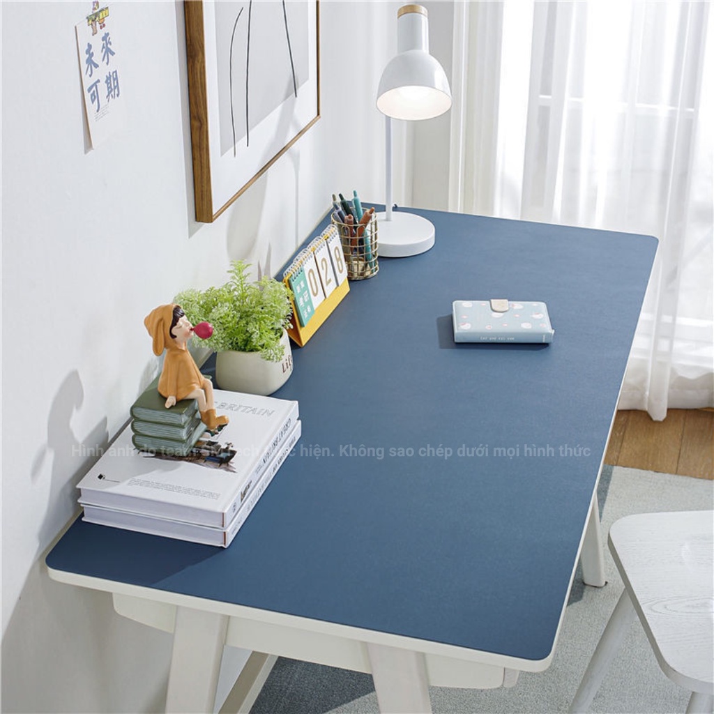 Deskpad thảm da SMTech trải bàn làm việc Laptop máy tính da PU lót sử dụng 2 mặt 2 màu chống thấm nước, chống xước