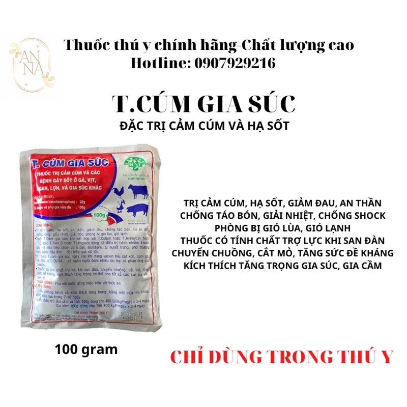 T. CÚM GIA SÚC NĂM THÁI 100GRAM